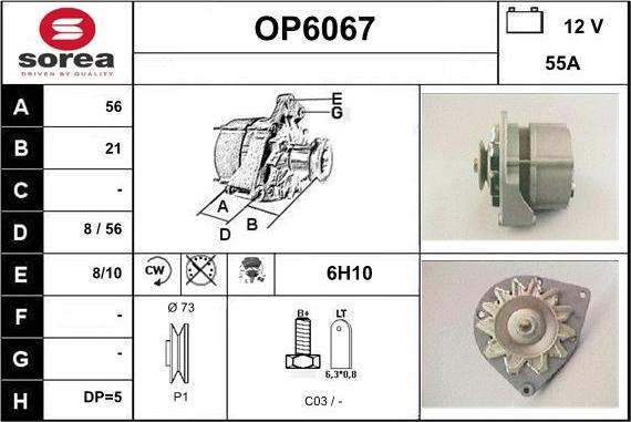 Sera OP6067 - Генератор autospares.lv