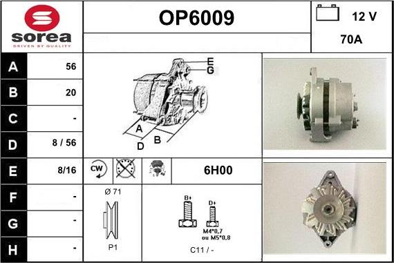 Sera OP6009 - Генератор autospares.lv