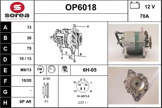 Sera OP6018 - Генератор autospares.lv