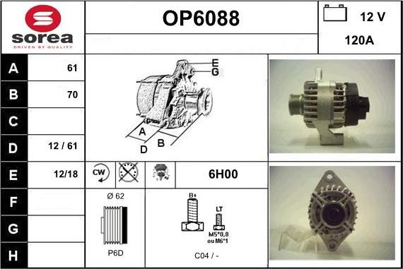 Sera OP6088 - Генератор autospares.lv