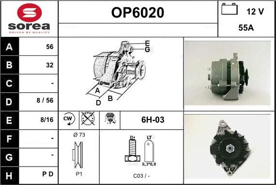 Sera OP6020 - Генератор autospares.lv