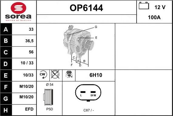 Sera OP6144 - Генератор autospares.lv