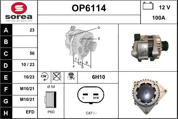 Sera OP6114 - Генератор autospares.lv