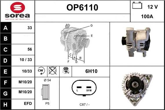 Sera OP6110 - Генератор autospares.lv