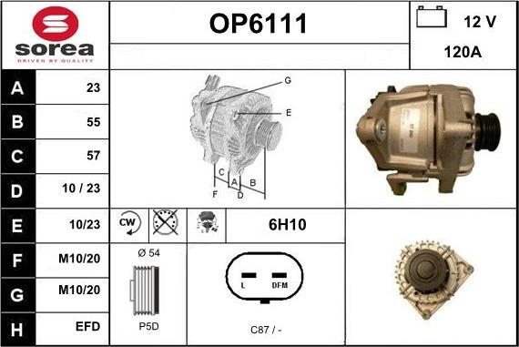 Sera OP6111 - Генератор autospares.lv