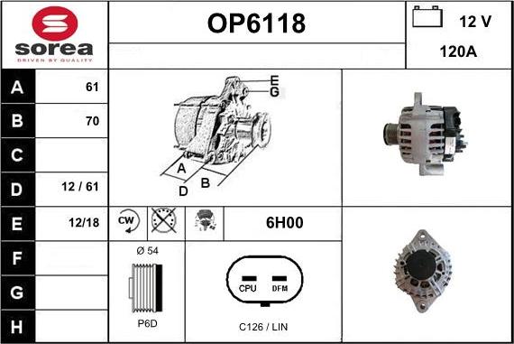 Sera OP6118 - Генератор autospares.lv