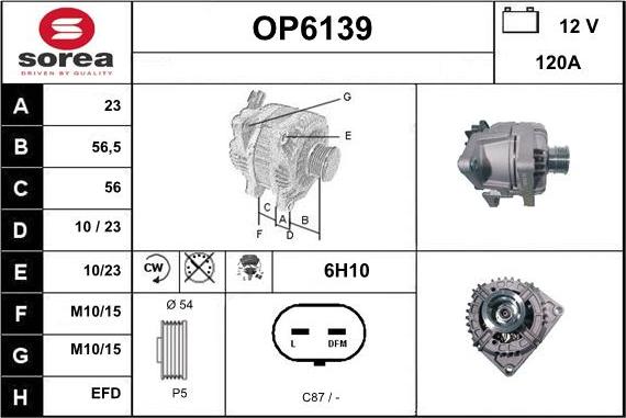 Sera OP6139 - Генератор autospares.lv