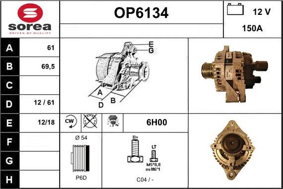 Sera OP6134 - Генератор autospares.lv