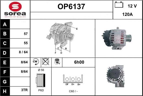 Sera OP6137 - Генератор autospares.lv