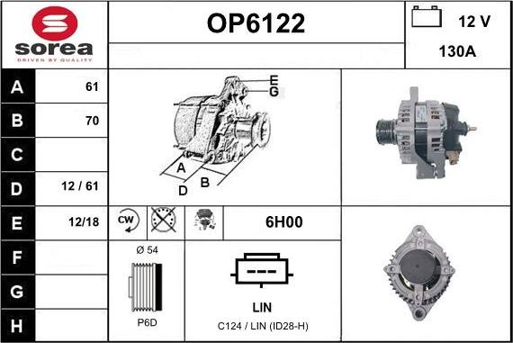 Sera OP6122 - Генератор autospares.lv