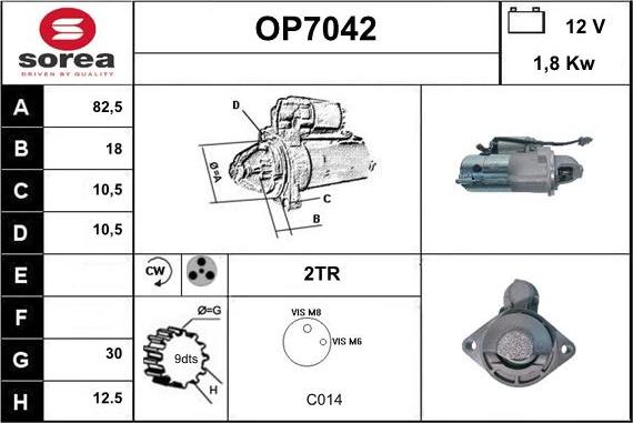 Sera OP7042 - Стартер autospares.lv