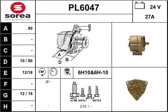 Sera PL6047 - Генератор autospares.lv