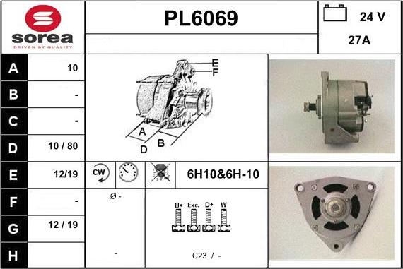 Sera PL6069 - Генератор autospares.lv