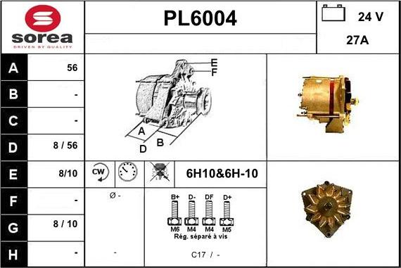 Sera PL6004 - Генератор autospares.lv