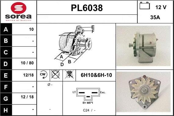 Sera PL6038 - Генератор autospares.lv