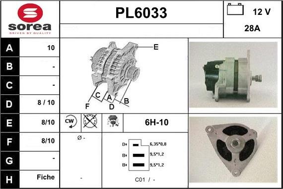 Sera PL6033 - Генератор autospares.lv