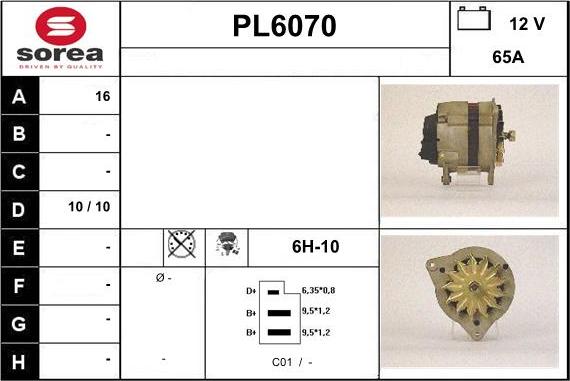 Sera PL6070 - Генератор autospares.lv