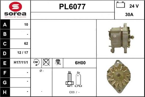 Sera PL6077 - Генератор autospares.lv