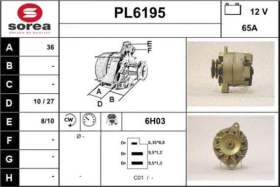 Sera PL6195 - Генератор autospares.lv