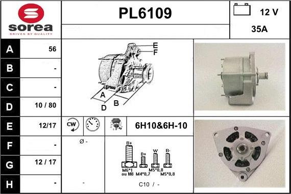 Sera PL6109 - Генератор autospares.lv