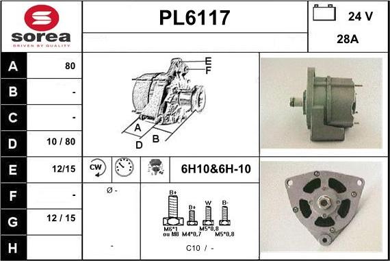 Sera PL6117 - Генератор autospares.lv