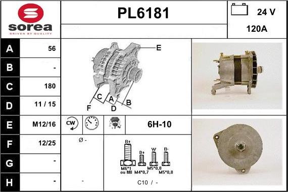 Sera PL6181 - Генератор autospares.lv