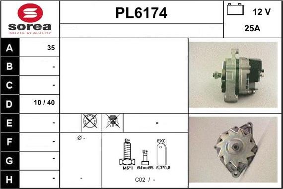 Sera PL6174 - Генератор autospares.lv