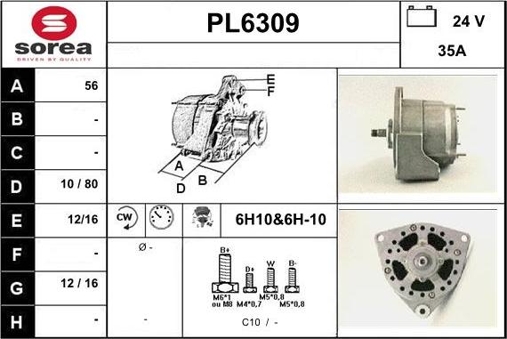 Sera PL6309 - Генератор autospares.lv