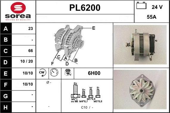 Sera PL6200 - Генератор autospares.lv