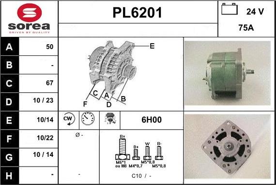 Sera PL6201 - Генератор autospares.lv