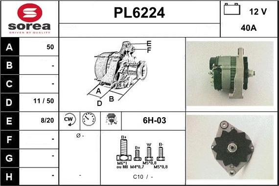 Sera PL6224 - Генератор autospares.lv