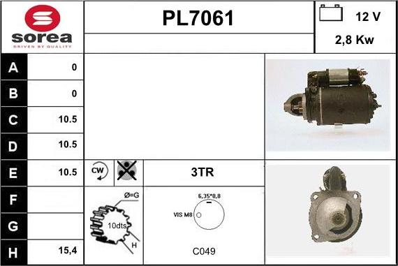 Sera PL7061 - Стартер autospares.lv