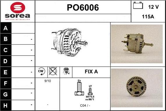 Sera PO6006 - Генератор autospares.lv