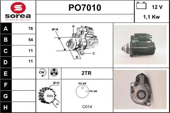 Sera PO7010 - Стартер autospares.lv