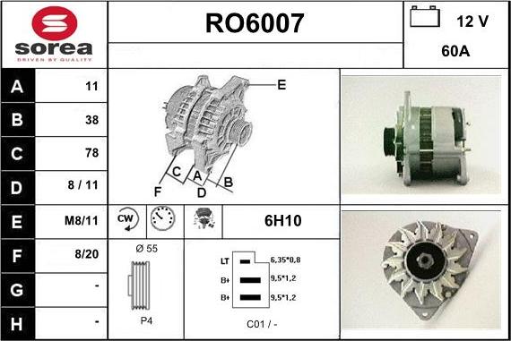 Sera RO6007 - Генератор autospares.lv