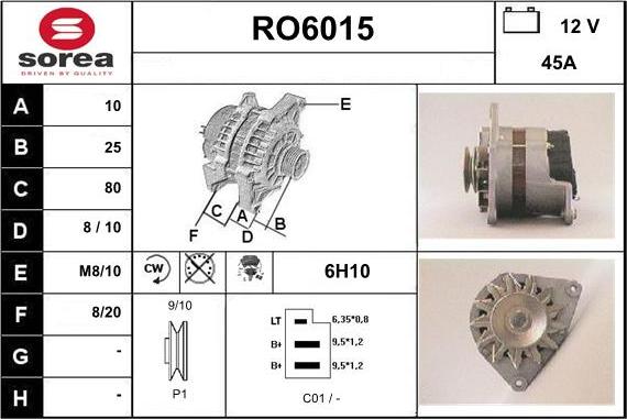 Sera RO6015 - Генератор autospares.lv