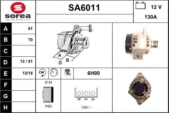 Sera SA6011 - Генератор autospares.lv