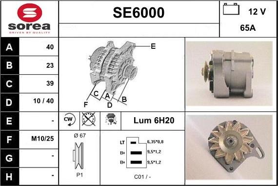 Sera SE6000 - Генератор autospares.lv