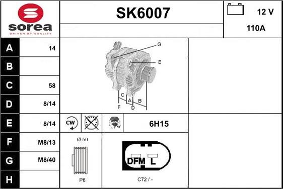 Sera SK6007 - Генератор autospares.lv