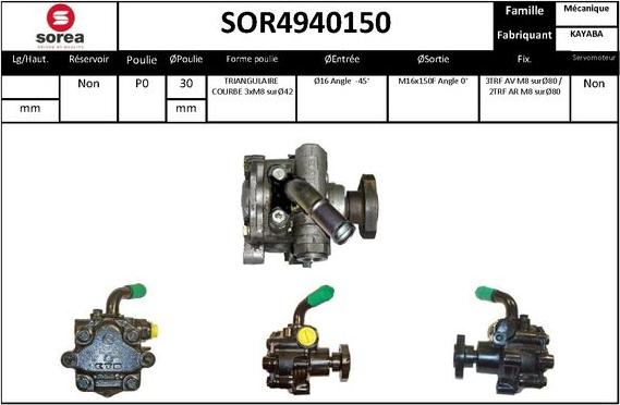 Sera SOR4940150 - Гидравлический насос, рулевое управление, ГУР autospares.lv