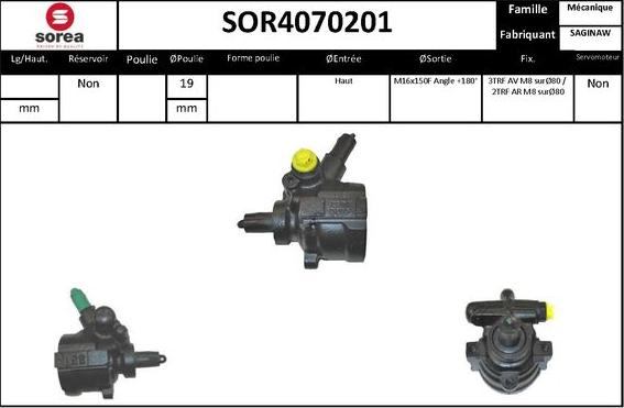 Sera SOR4070201 - Гидравлический насос, рулевое управление, ГУР autospares.lv