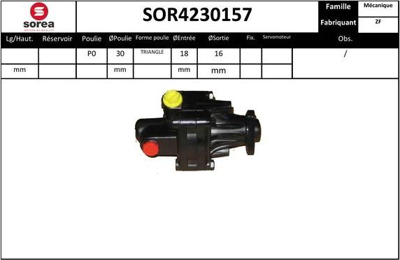 Sera SOR4230157 - Гидравлический насос, рулевое управление, ГУР autospares.lv