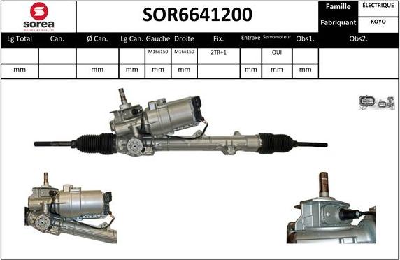 Sera SOR6641200 - Рулевой механизм, рейка autospares.lv