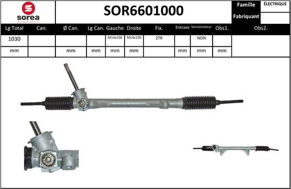 Sera SOR6601000 - Рулевой механизм, рейка autospares.lv