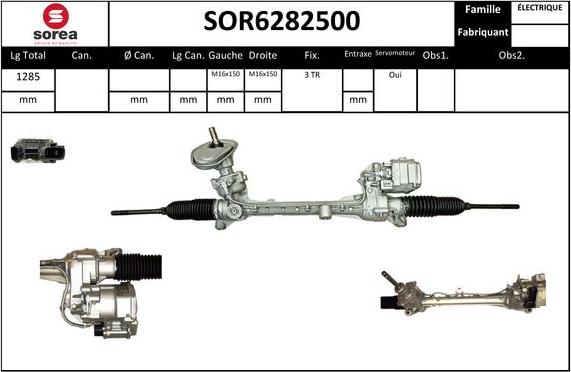 Sera SOR6282500 - Рулевой механизм, рейка autospares.lv