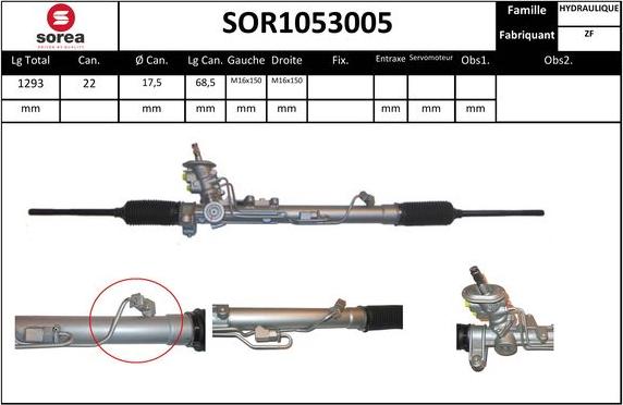 Sera SOR1053005 - Рулевой механизм, рейка autospares.lv