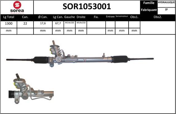 Sera SOR1053001 - Рулевой механизм, рейка autospares.lv