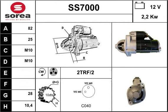 Sera SS7000 - Стартер autospares.lv