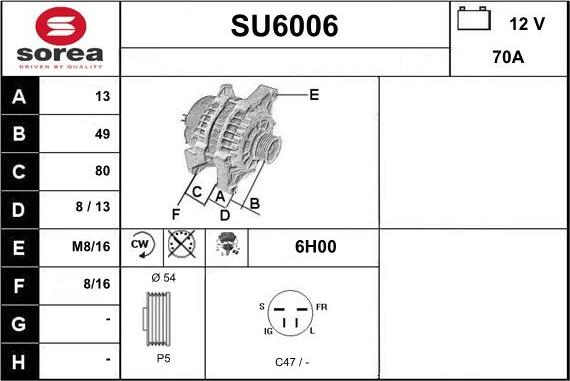 Sera SU6006 - Генератор autospares.lv