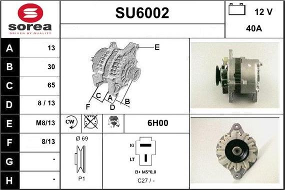 Sera SU6002 - Генератор autospares.lv